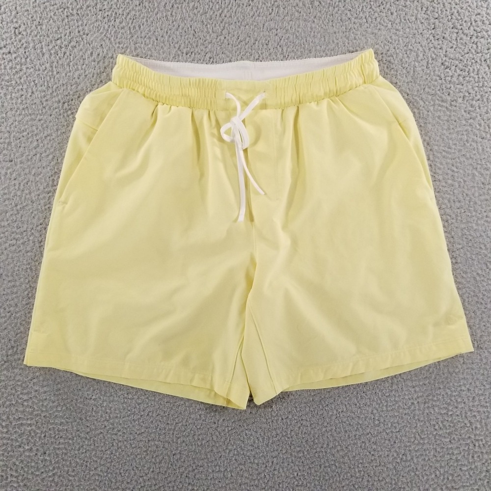 Lululemon Swim Shorts Mens Medium Yellow Pool Shorts 7" Lined Mesh Drawstring